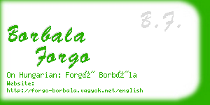 borbala forgo business card
